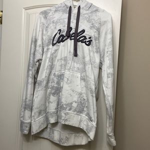 White Camo print Cabalas hoodie